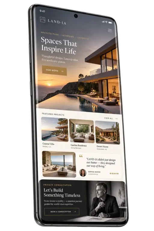 Landing editorial premium